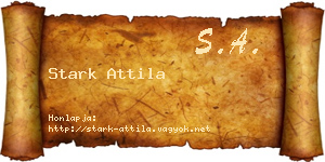 Stark Attila névjegykártya
